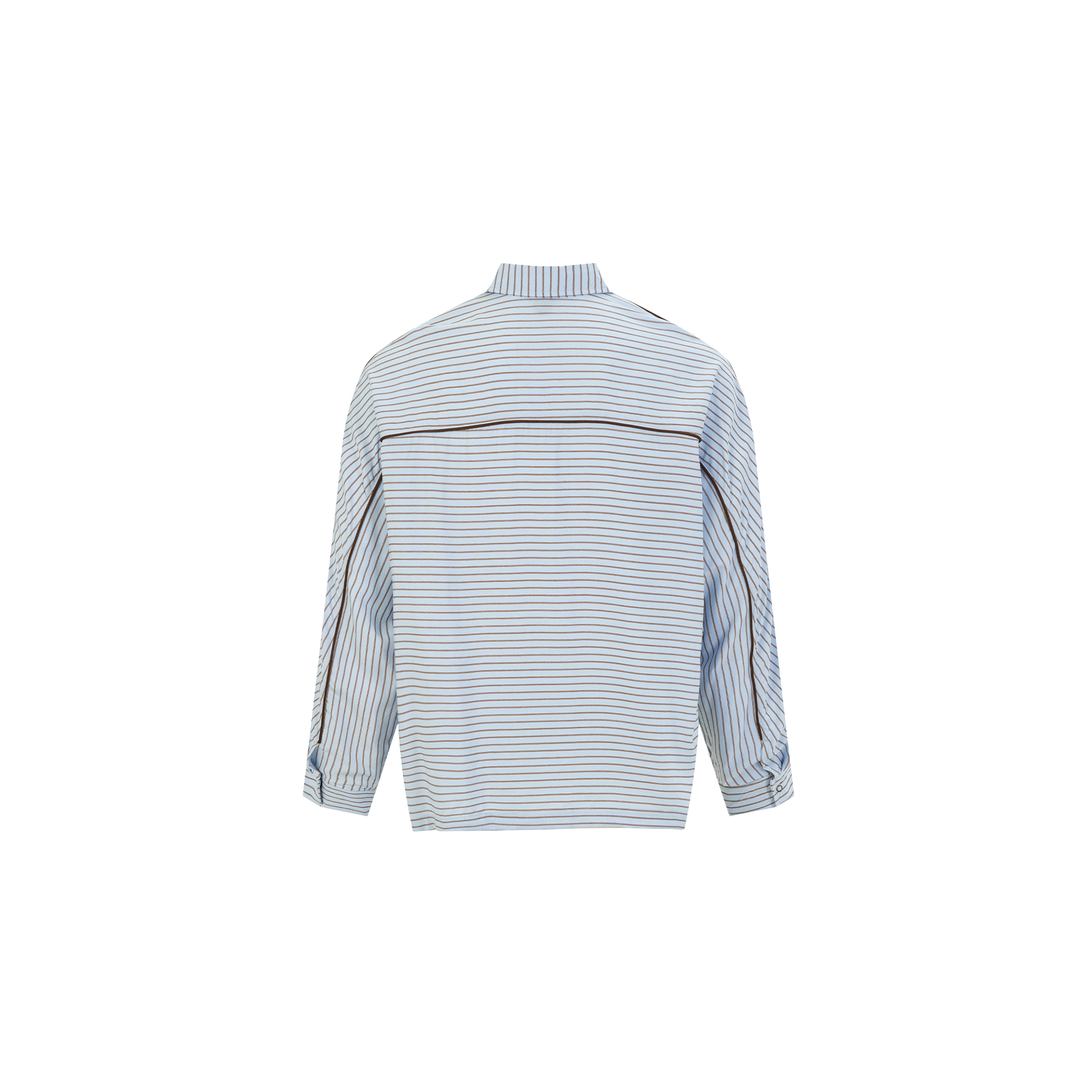OVDY Minimal Stripe Long-Sleeve Shirt-Shirt-S-Blue-Free Shipping Leatheretro