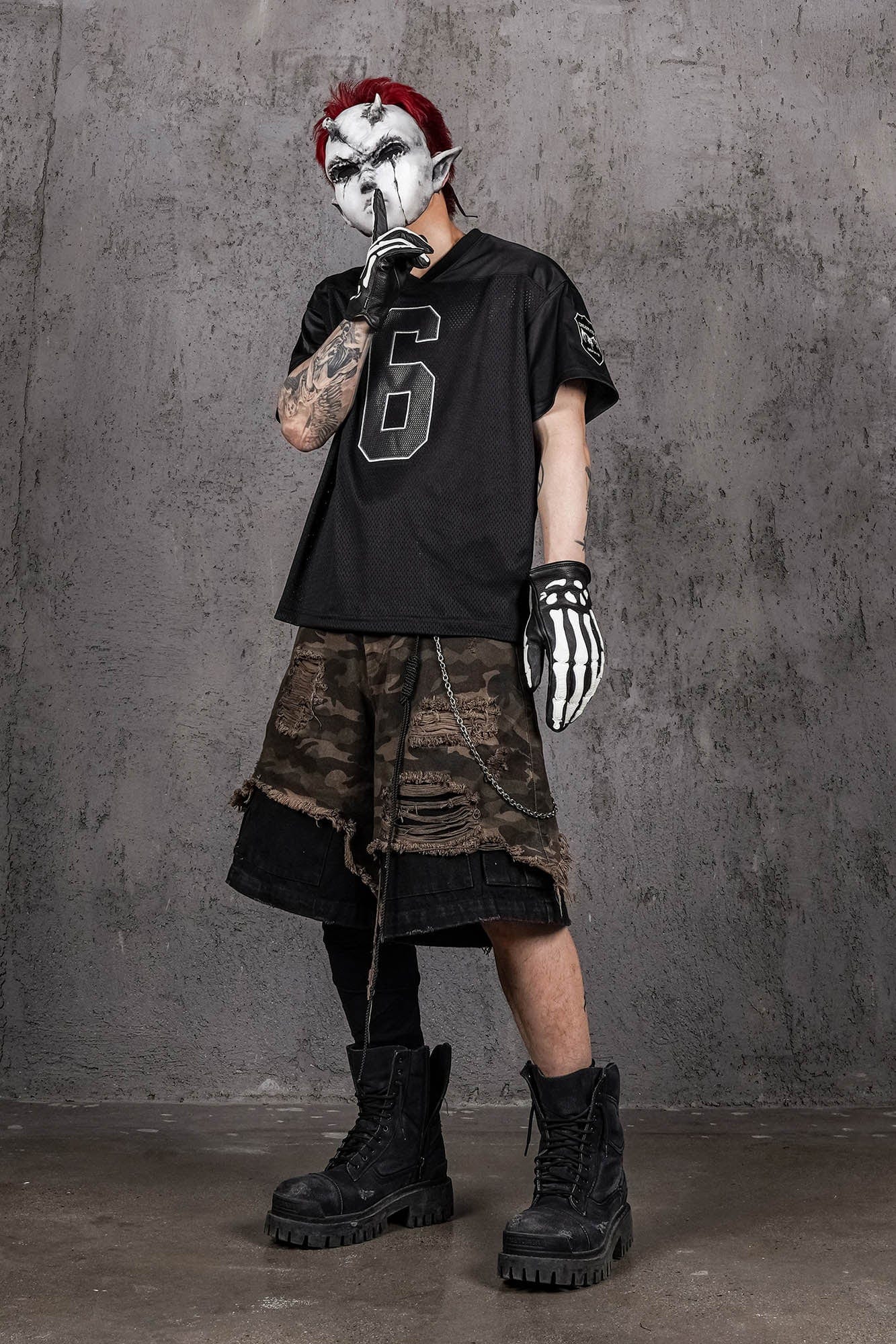 UNDERWATER Demon Squad No.6 Mesh Jersey-T Shirt-S-Free Shipping Leatheretro