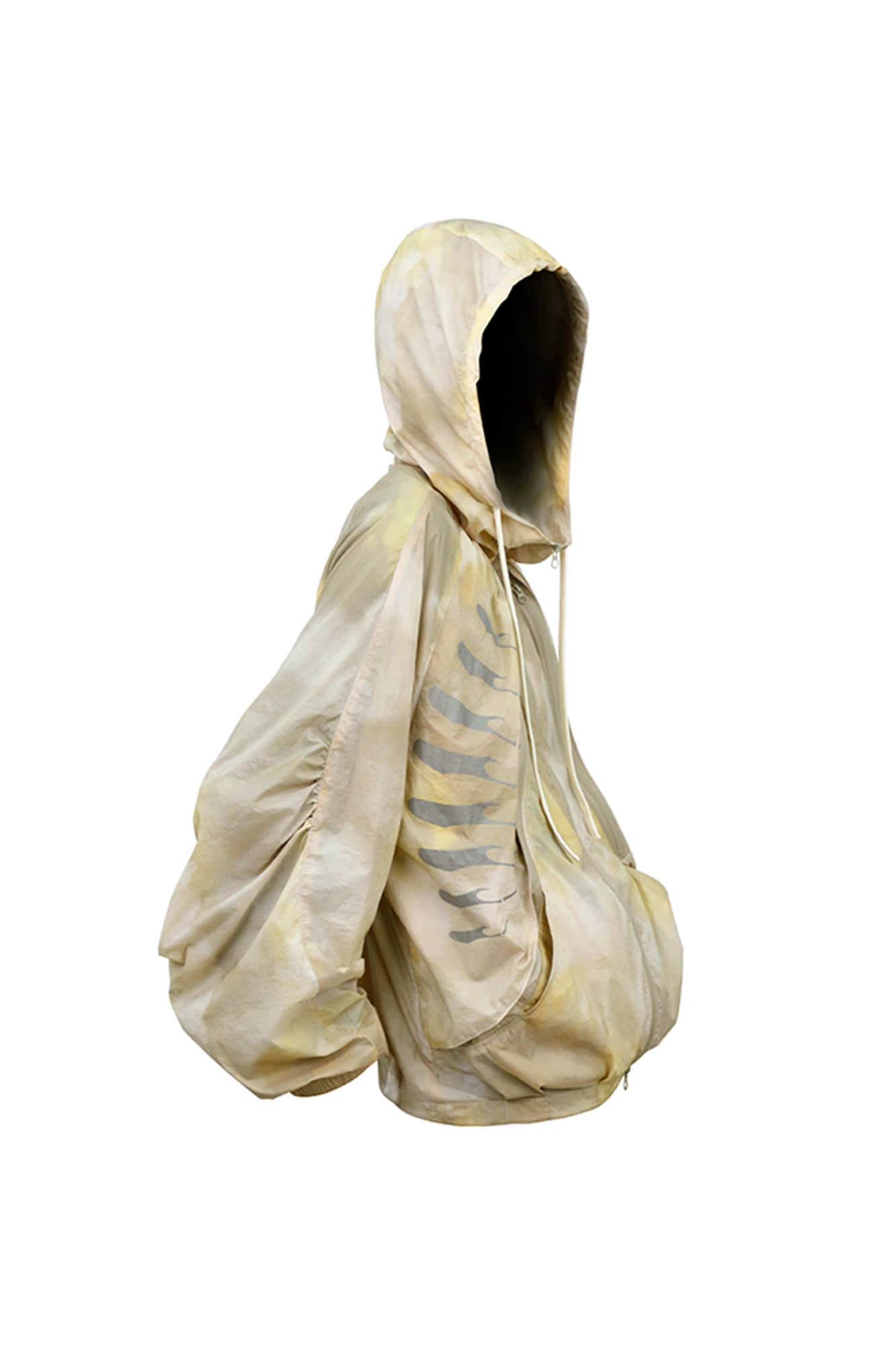 RELABEL Acid-Wash Balloon Hem Hooded Jacket Yellow-Jacket-XS (Preorder)-Free Shipping Leatheretro
