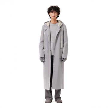 OUYANG WENJUN Essential Sherpa Hood Longline Coat-Jacket-M-Free Shipping Leatheretro
