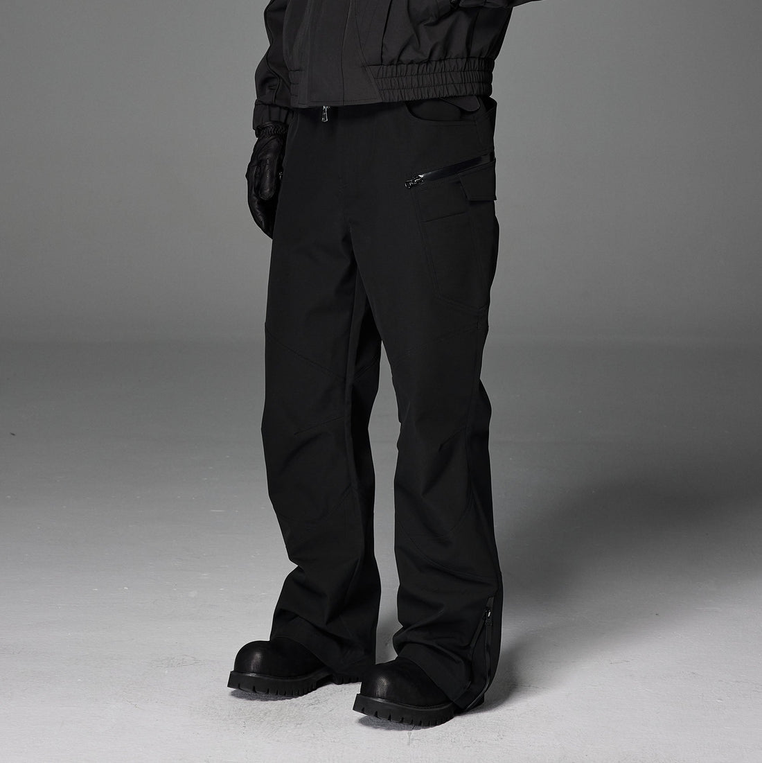 CATSSTAC Tech Panel Zip-Hem Waterproof Pants-Pants-M-Gray-Free Shipping Leatheretro