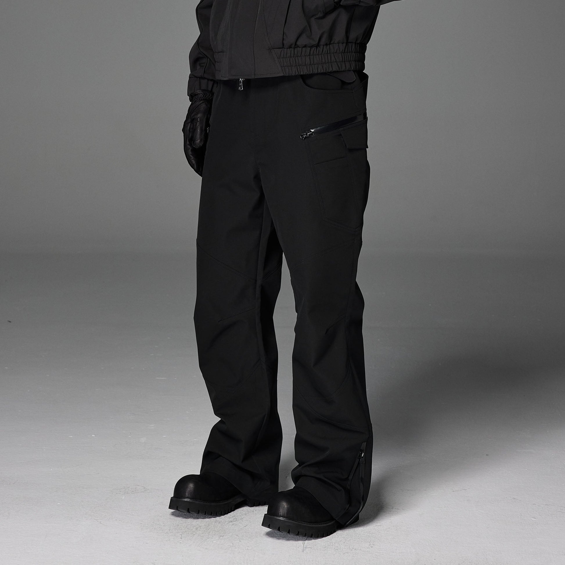 CATSSTAC Tech Panel Zip-Hem Waterproof Pants-Pants-M-Black-Free Shipping Leatheretro