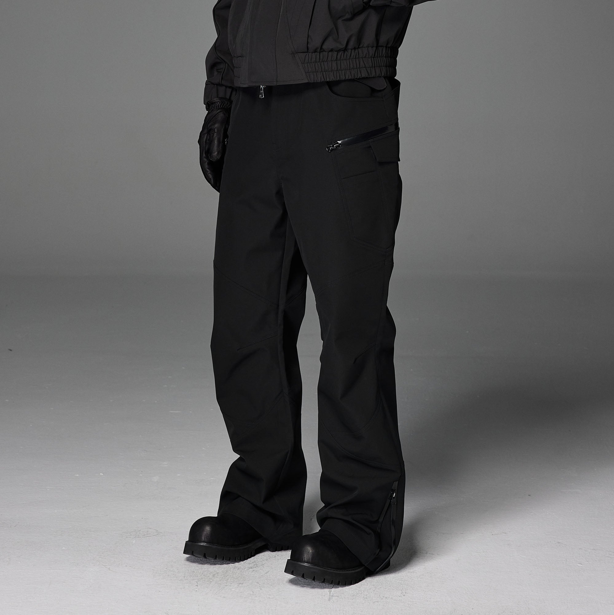 CATSSTAC Tech Panel Zip-Hem Waterproof Pants-Pants-M-Black-Free Shipping Leatheretro