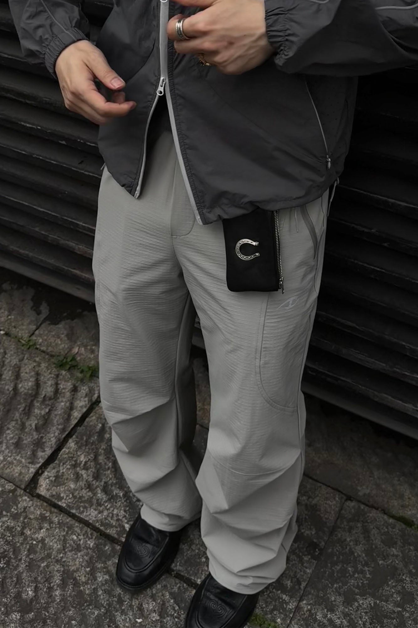 CATSSTAC Curved-Panel Softshell Straight-Leg Pants-Pants-M (Preorder)-Light Gray-Free Shipping Leatheretro