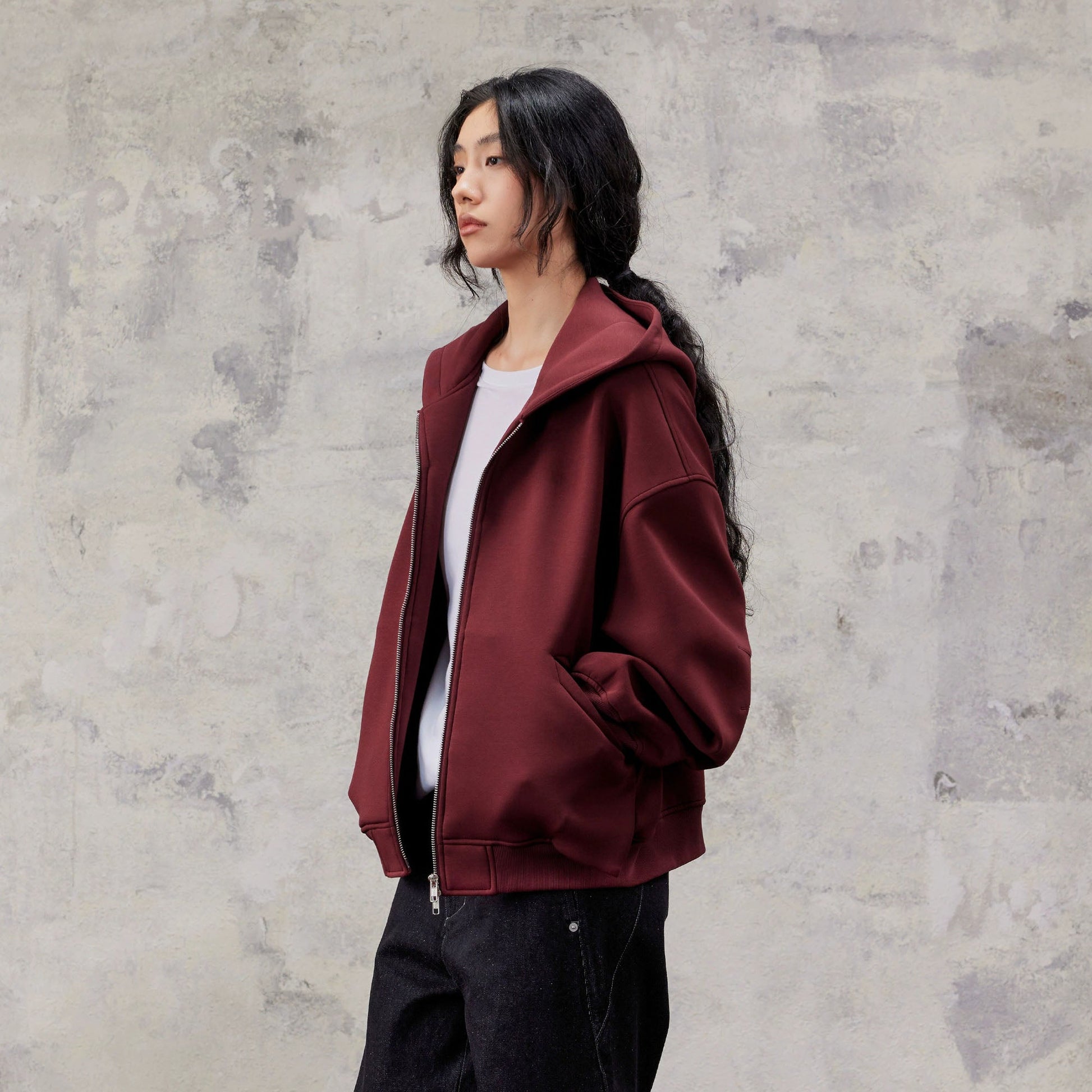 ALVNG AR ANTS Structured Curved Sleeve Pointed Hood Jacket-Jacket-S-Red (Preorder)-Free Shipping Leatheretro