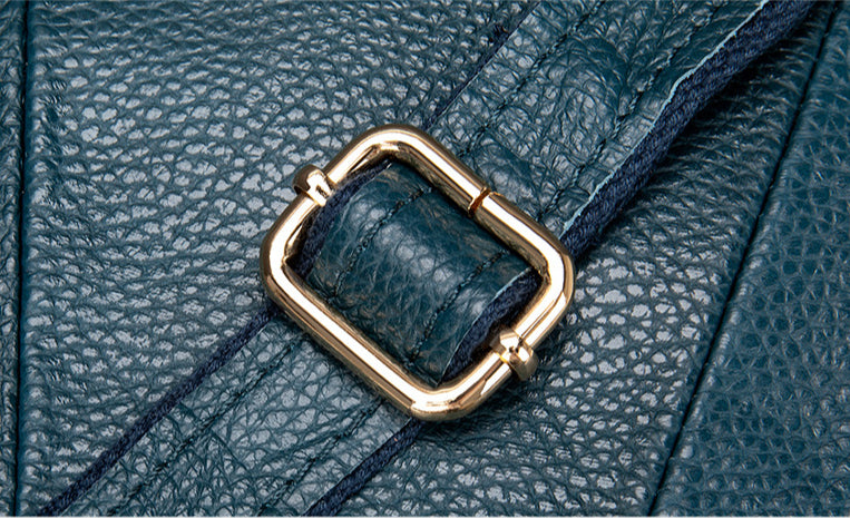 First-layer cowhide shoulder bag, soft cowhide bag, large-capacity genuine leather women's bucket bag.-Handbags-black-19.5cm*9.5cm*21cm-Free Shipping Leatheretro