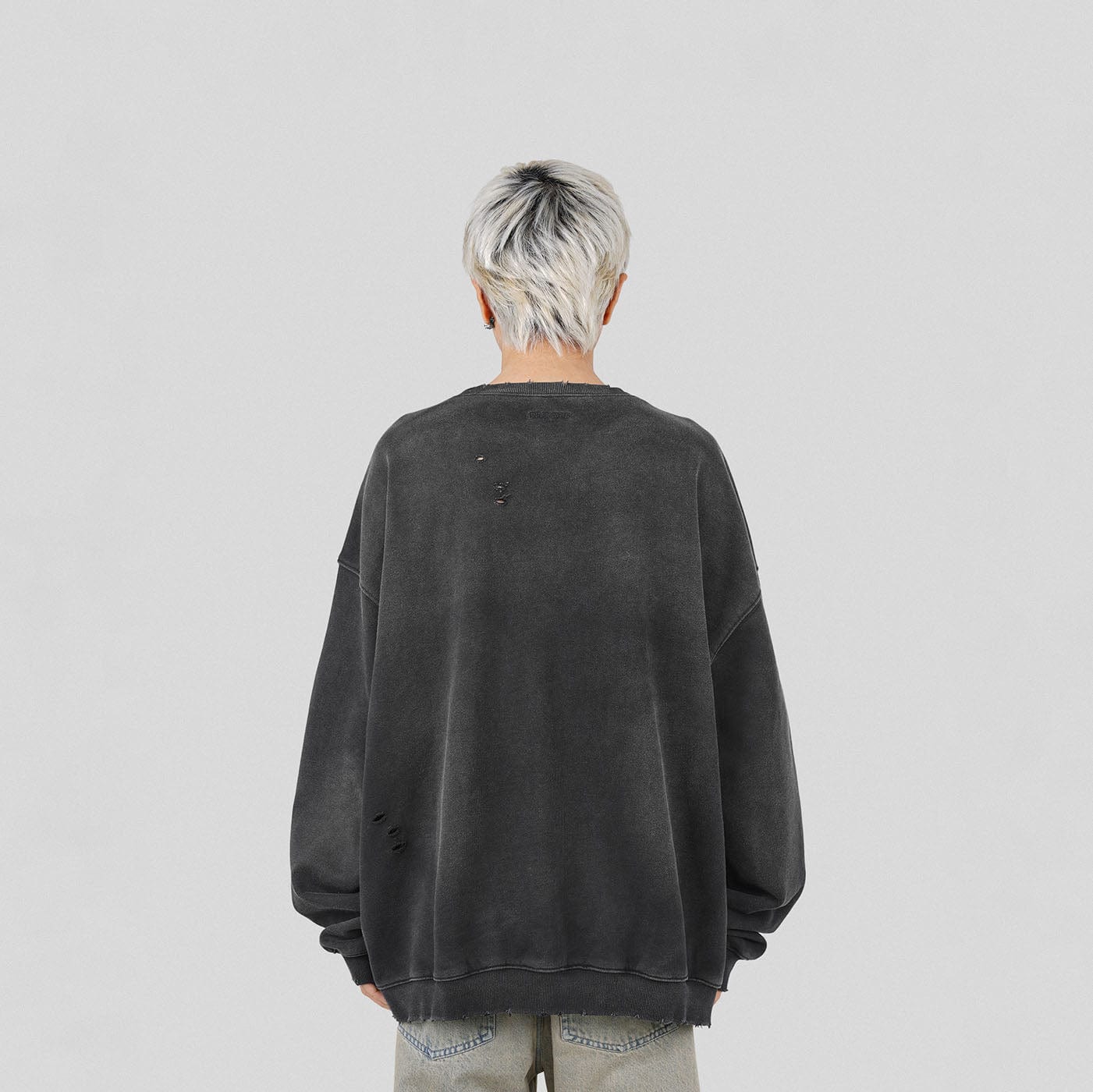 UNDERWATER Alive Ripped Sweatshirt Black-Sweatshirt-S-Free Shipping Leatheretro