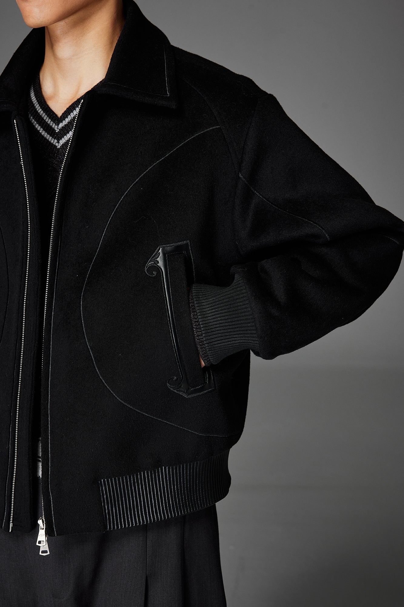 CATSSTAC Topstitch Ornate Pocket Wool-Blend Jacket-Jacket-M (Preorder)-White-Free Shipping Leatheretro