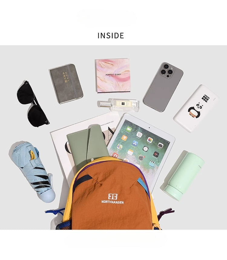 Boom Women's Versatile Color-Block Hiking Backpack-Purple-Free Shipping Leatheretro