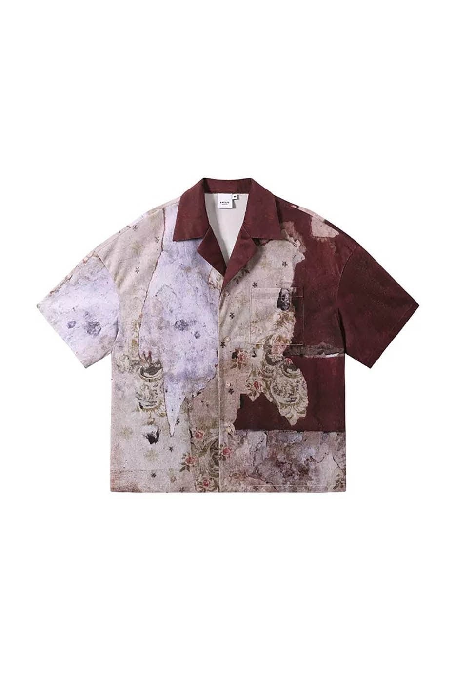 KREATE Mural Cuban Half Shirt-Half shirt-S-Free Shipping Leatheretro