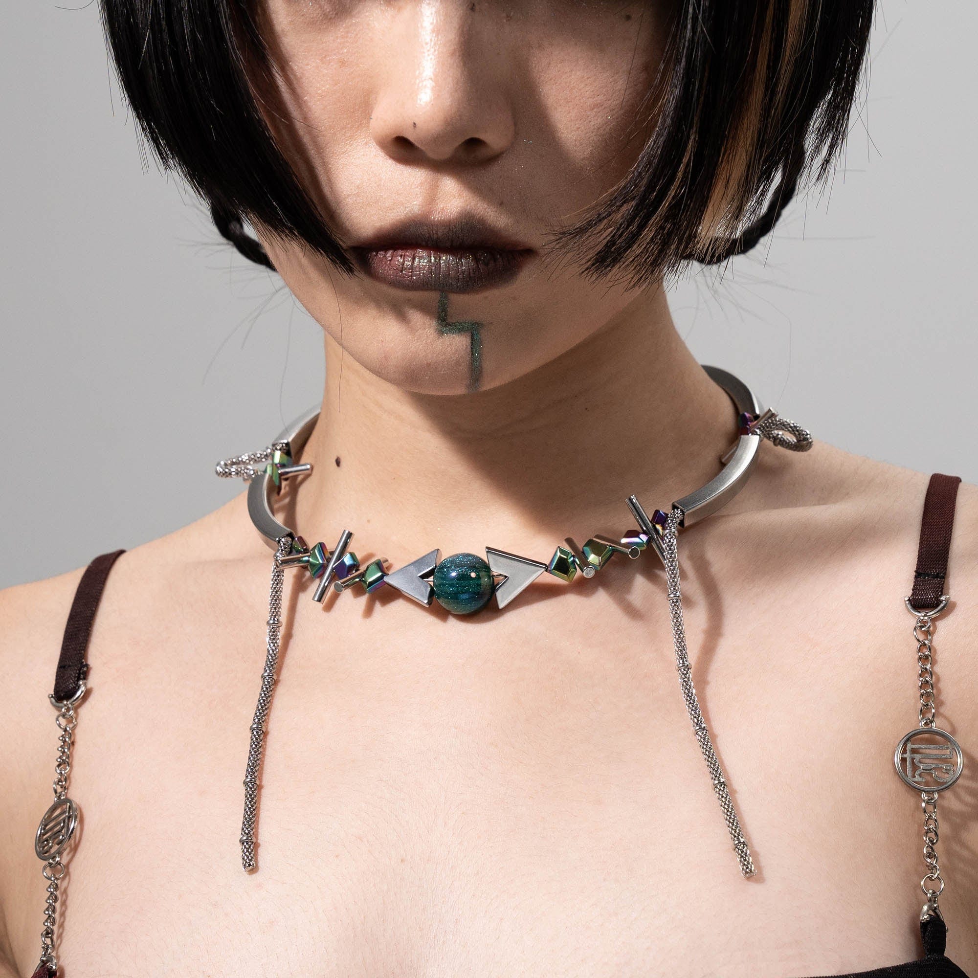 ILLUSORY Geometric Time Space Necklace-Necklace-Regular ( 15.4 INCHES - 18.1 INCHES )-Free Shipping Leatheretro