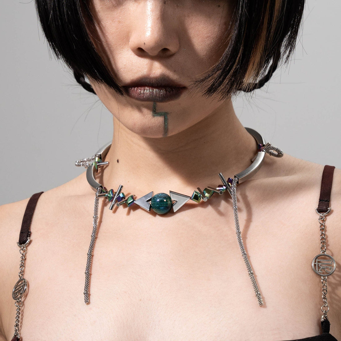 ILLUSORY Geometric Time Space Necklace-Necklace-Regular ( 15.4 INCHES - 18.1 INCHES )-Free Shipping Leatheretro