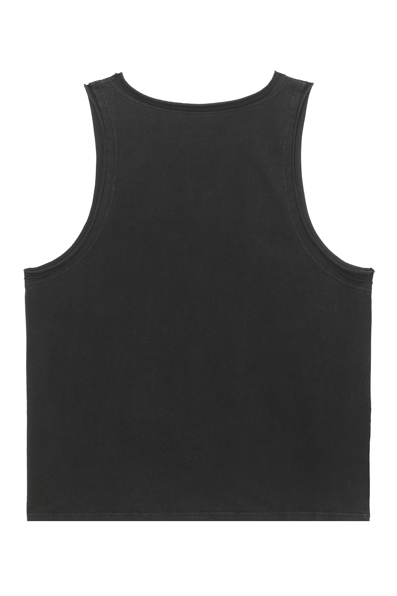 CLP Essential Washed Raw-Edge Tank Top-Tank Top-M-Black-Free Shipping Leatheretro