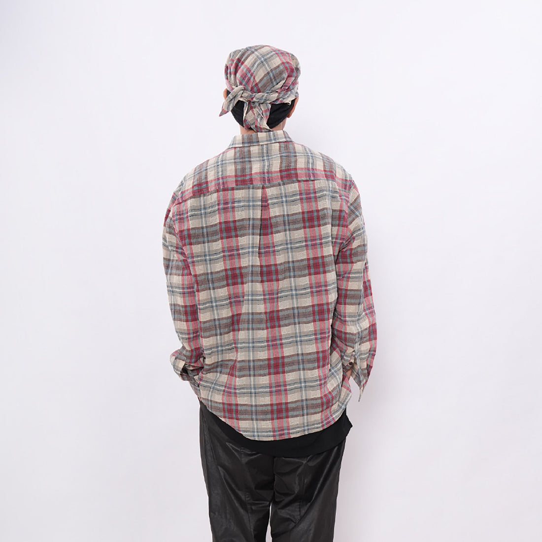 7440 37 1 Retro Linen-Blend Plaid Overshirt-Shirt-S (Preorder)-Free Shipping Leatheretro