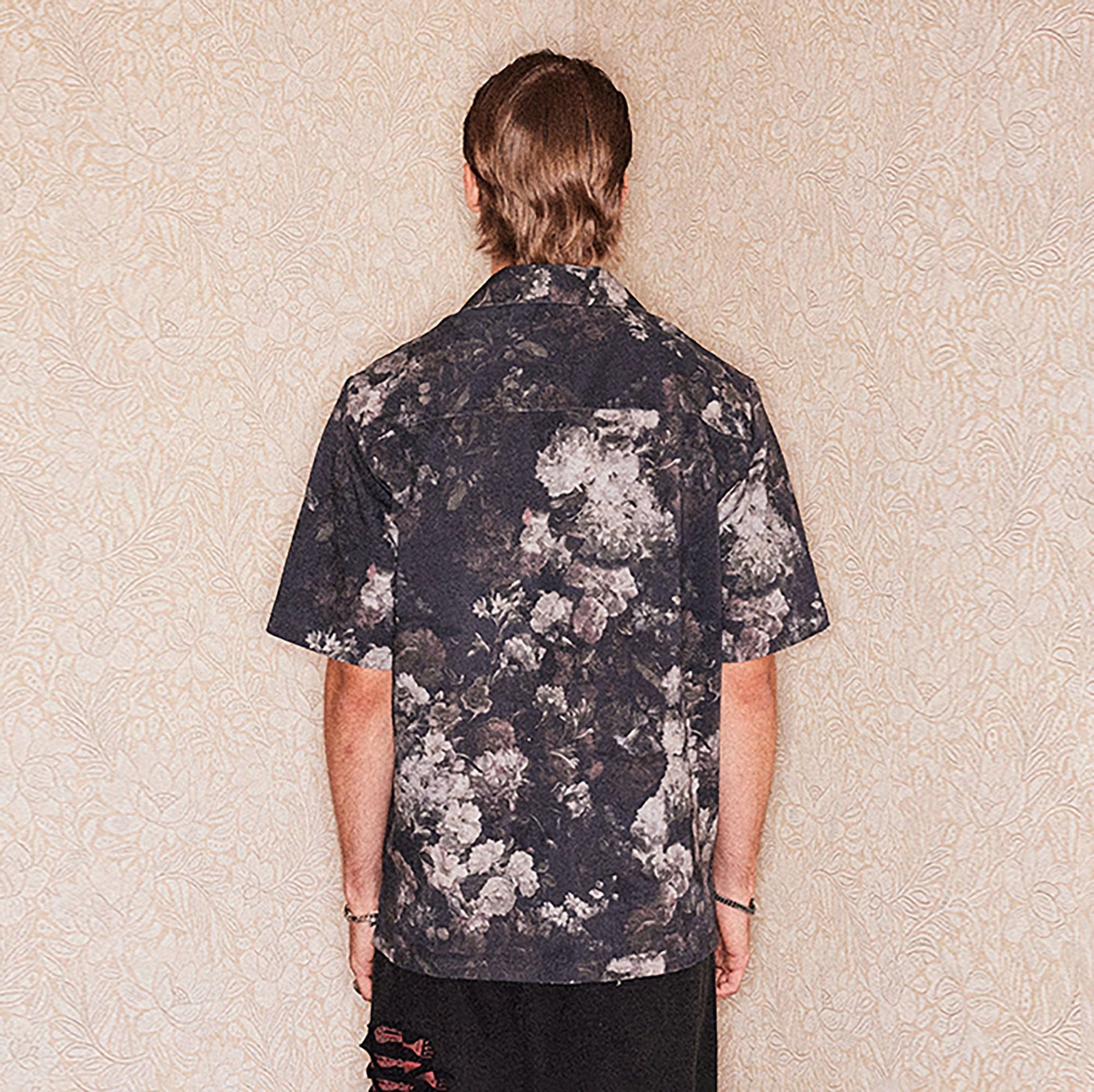 RICHILL Retro Floral Jacquard Cotton-Linen Shirt-Shirt-S-Free Shipping Leatheretro