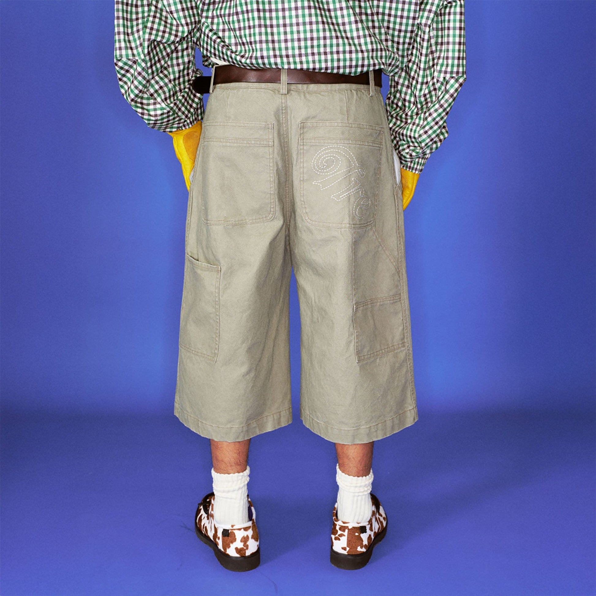 TRECLUB Retro Embroidered Pocket Cargo Shorts-Shorts-S-Free Shipping Leatheretro