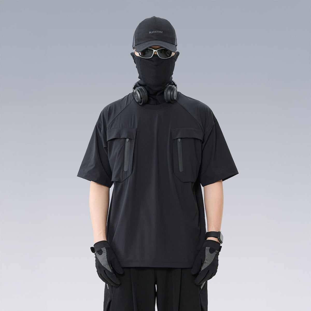 SILENSTORM Tactical Mesh-Back Zip Pocket T-Shirt-T Shirt-S-Free Shipping Leatheretro