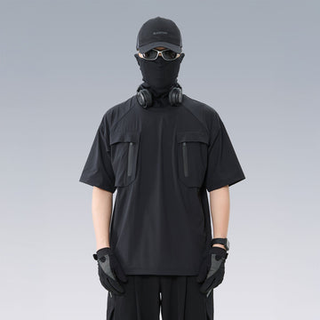 SILENSTORM Tactical Mesh-Back Zip Pocket T-Shirt-T Shirt-S-Free Shipping Leatheretro