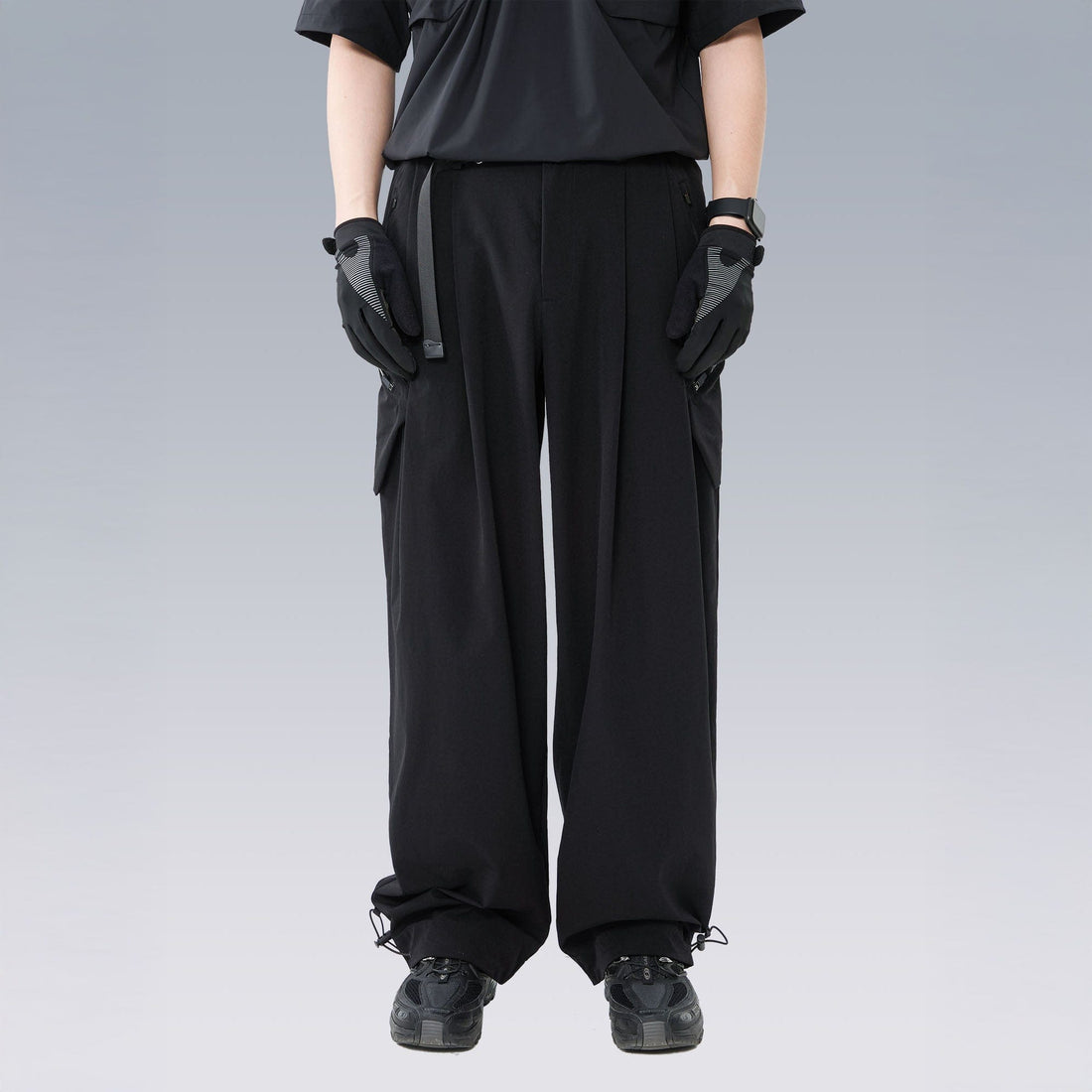 SILENSTORM Drawstring-Hem Webbing Belt Utility Pants-Pants-S-Free Shipping Leatheretro