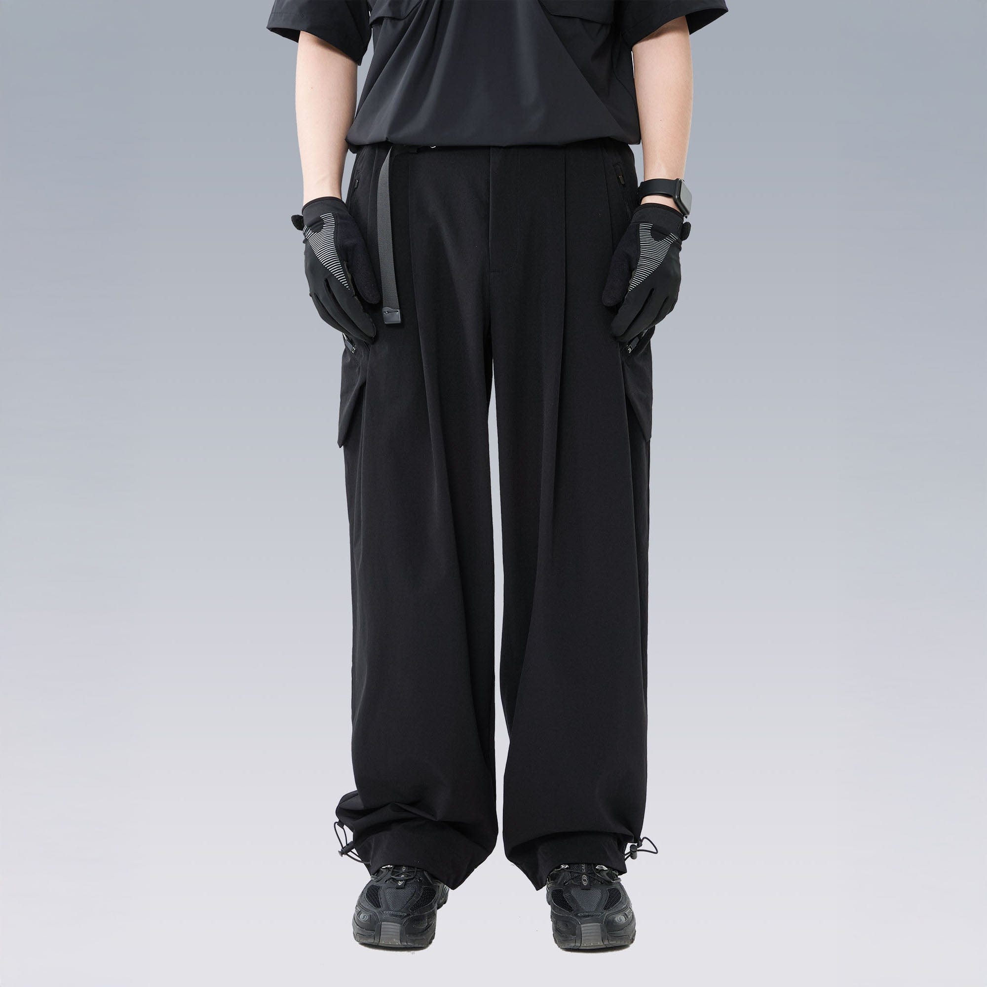 SILENSTORM Drawstring-Hem Webbing Belt Utility Pants-Pants-S-Free Shipping Leatheretro