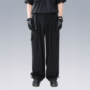 SILENSTORM Drawstring-Hem Webbing Belt Utility Pants-Pants-S-Free Shipping Leatheretro