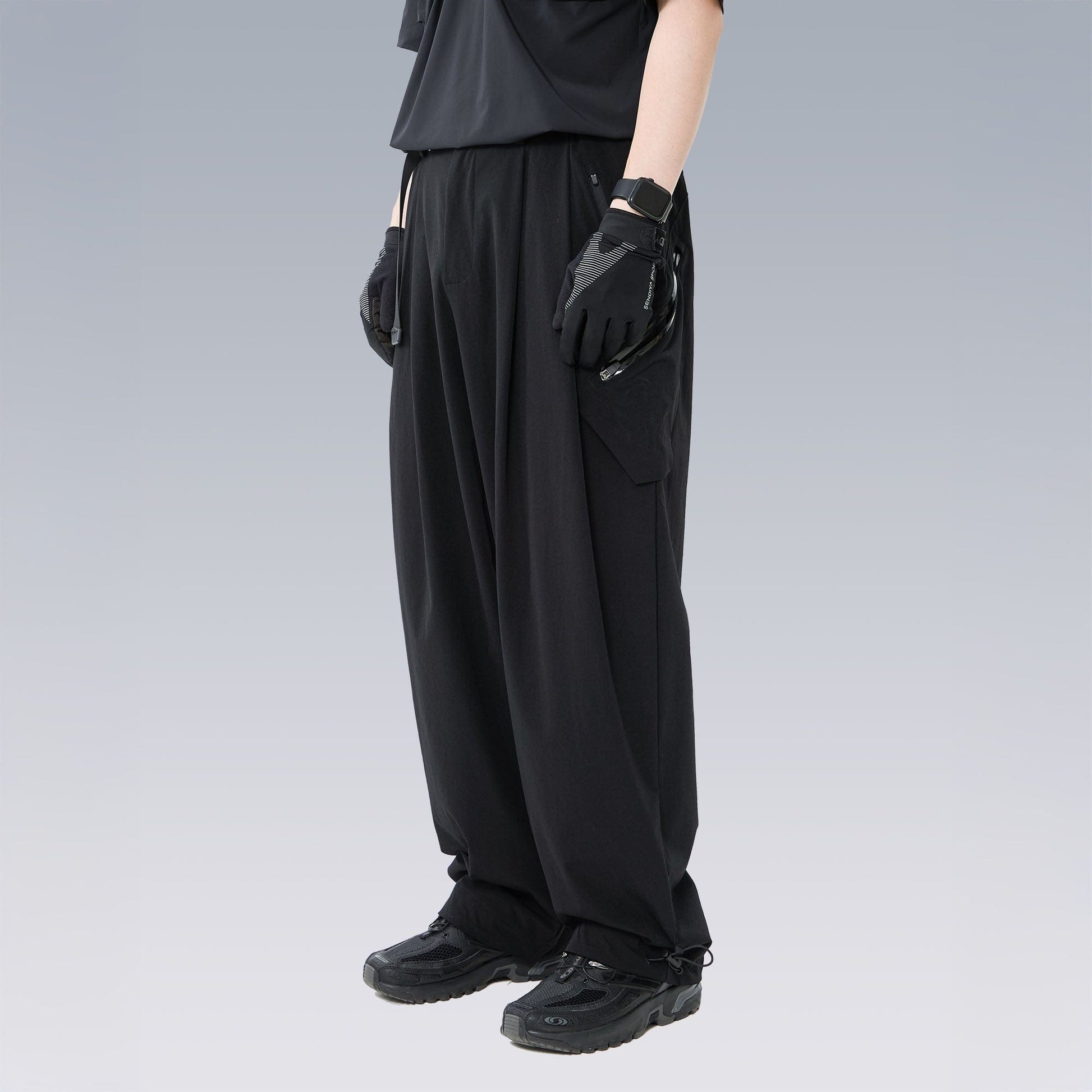 SILENSTORM Drawstring-Hem Webbing Belt Utility Pants-Pants-S-Free Shipping Leatheretro