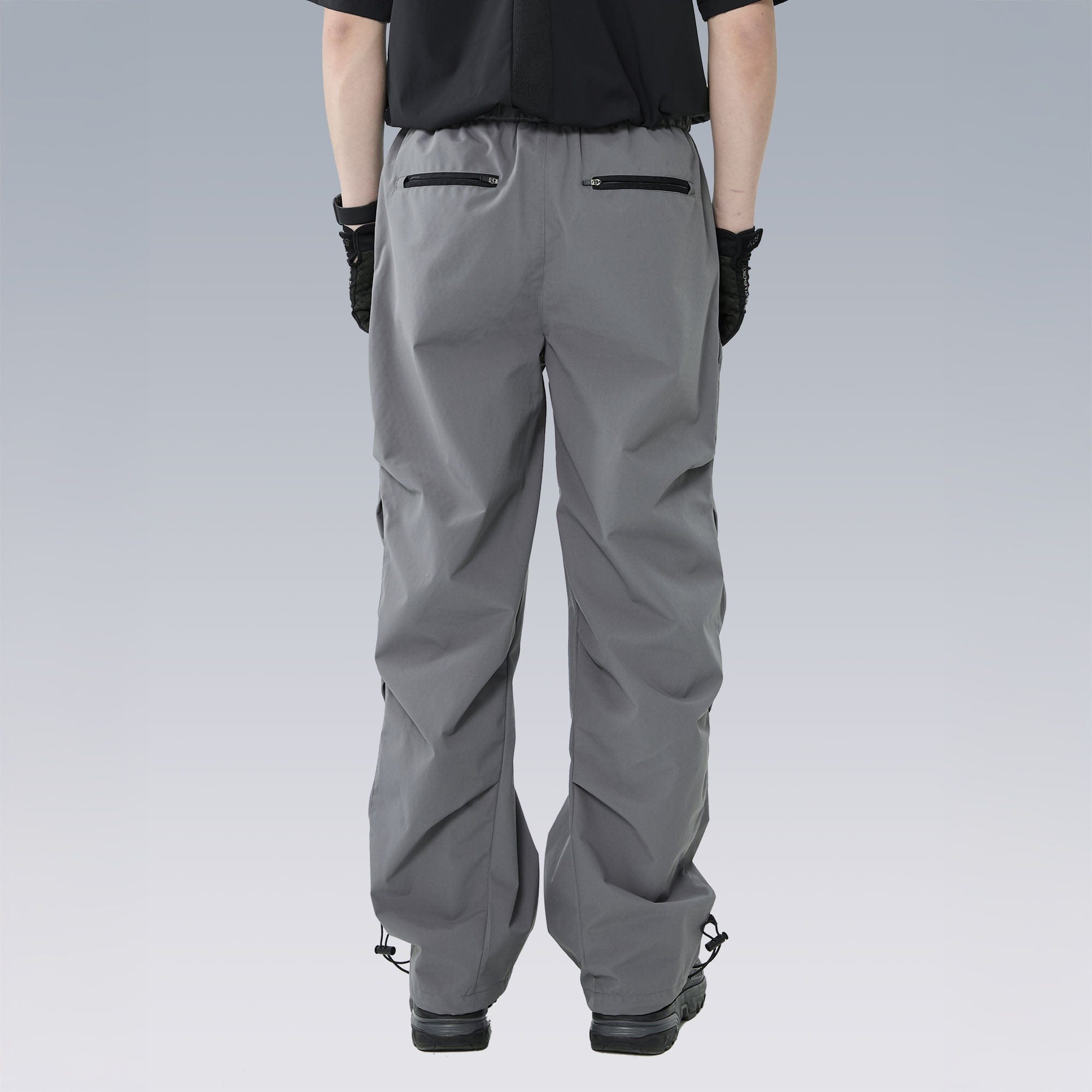 SILENSTORM Arc-Zip Crinkled Water-Repellent Utility Pants-Pants-S-Black-Free Shipping Leatheretro