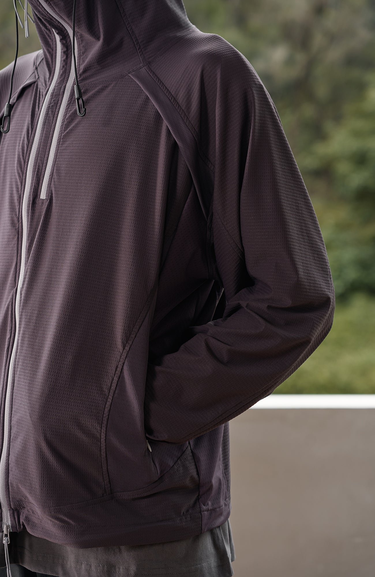 MOITIEDEPETALE Dual-Zip Cooling UV Protection Hooded Jacket-Jacket-XS-Purple-Free Shipping Leatheretro