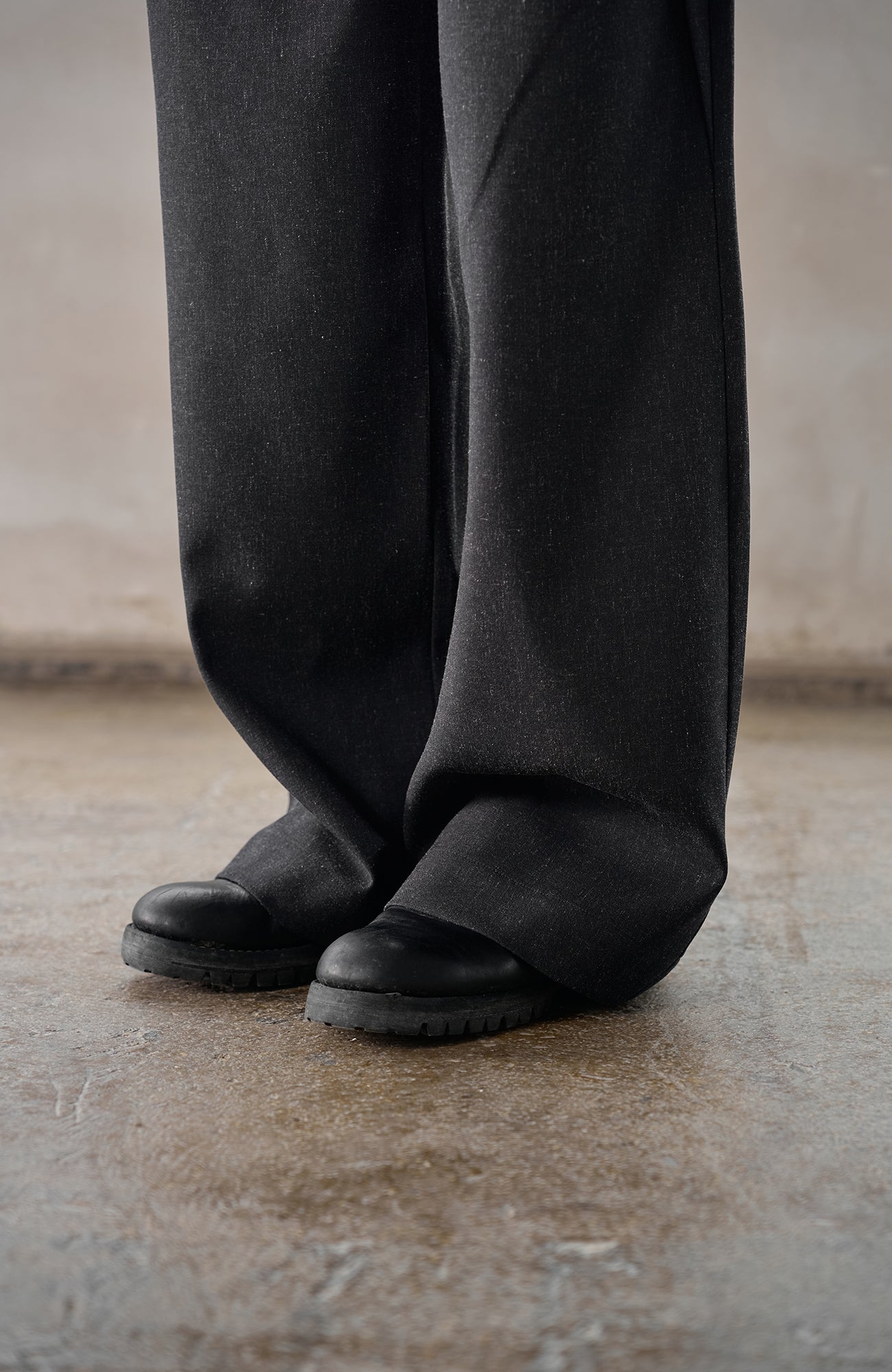 MOITIEDEPETALE Linen-Blend Wrap Belt Curved-Leg Trousers-Pants-XS (Preorder)-Free Shipping Leatheretro
