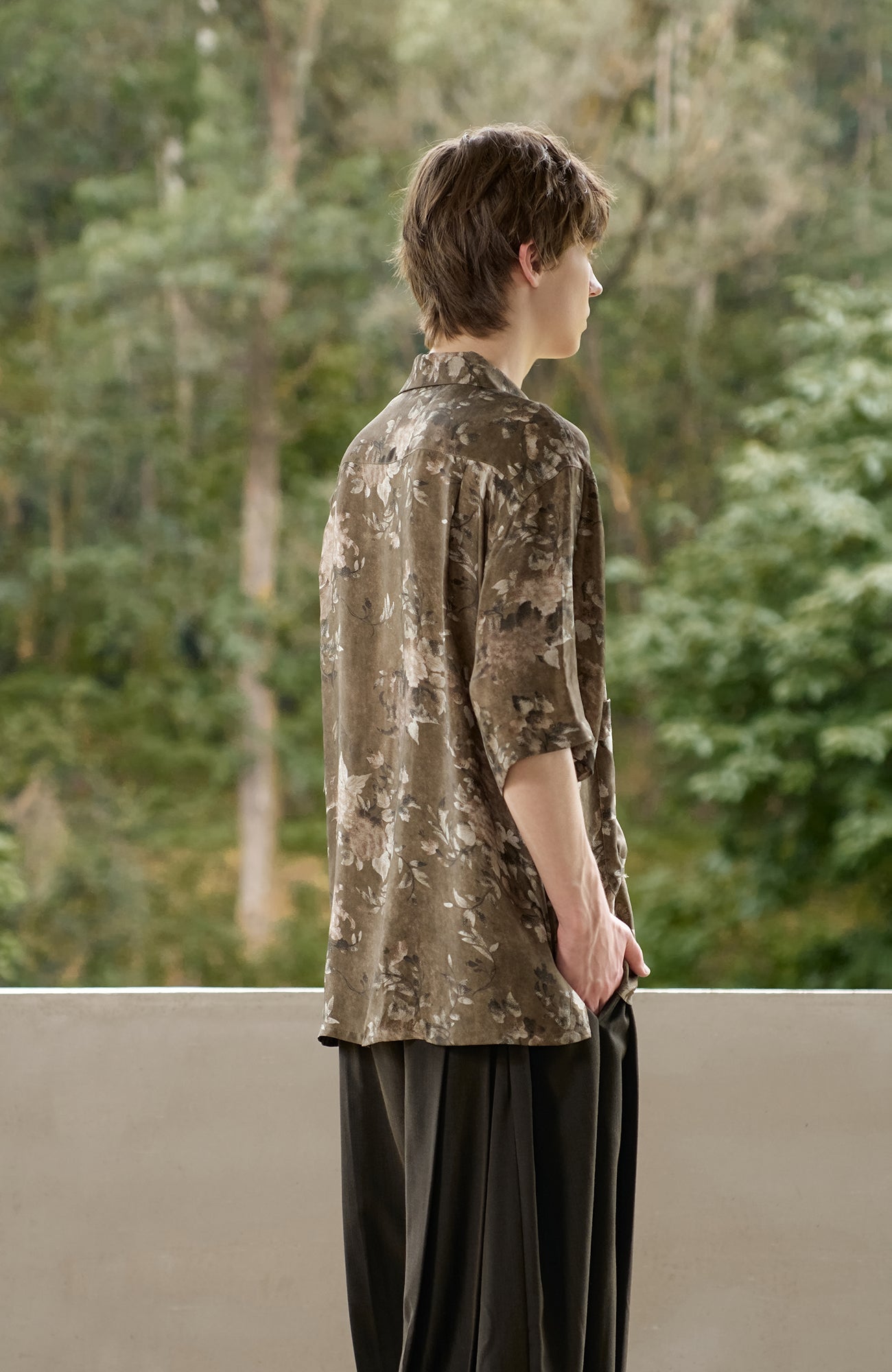 MOITIEDEPETALE Retro Vine Cupro-Blend Half Shirt-Half shirt-XS (Preorder)-Free Shipping Leatheretro