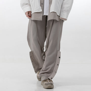 ERROR CODE ROBT Pleats Snap-Zip Side Sweatpants-Pants-S-Free Shipping Leatheretro