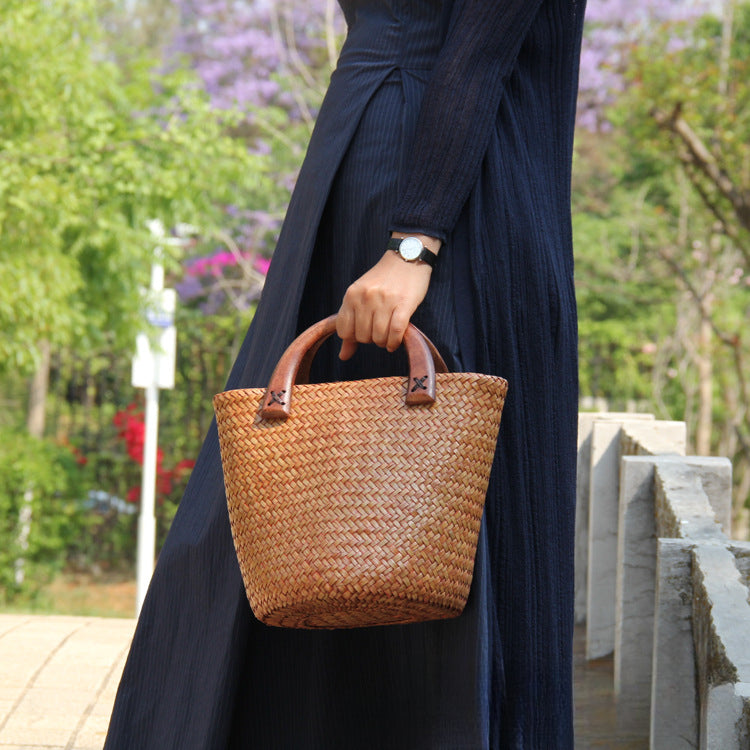 Handwoven Rattan & Straw Tote Bag for Women-Handbags-C113 Small-Free Shipping Leatheretro