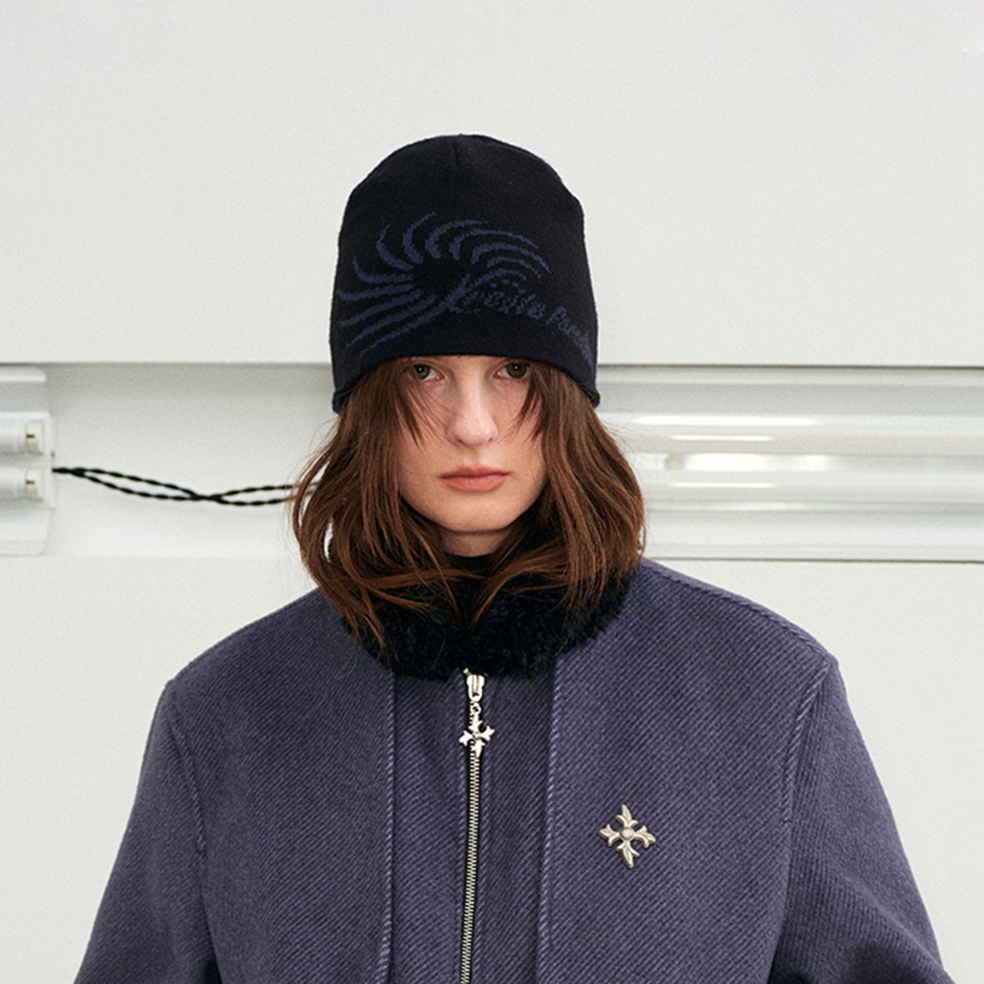 KREATE Knitted Logo Swirl Pattern Hat-Hat, Cap, Beanie-One Size-Free Shipping Leatheretro