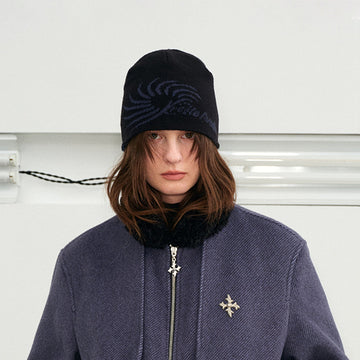 KREATE Knitted Logo Swirl Pattern Hat-Hat, Cap, Beanie-One Size-Free Shipping Leatheretro