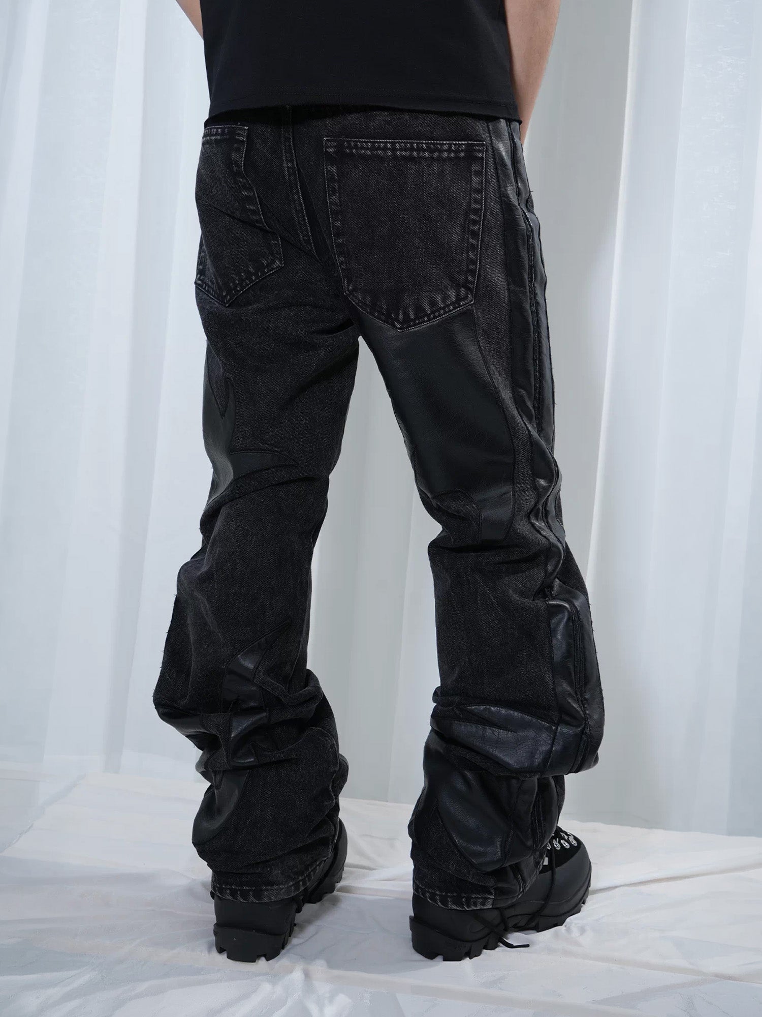 VINKID Dragon Graphic Washed Jeans-Jeans-S-Free Shipping Leatheretro