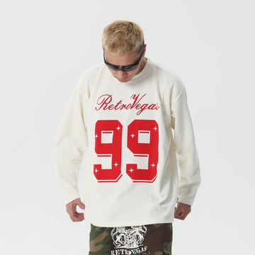 RTVG No.99 Knit Hockey Jersey-L/S Tee-S-Free Shipping Leatheretro