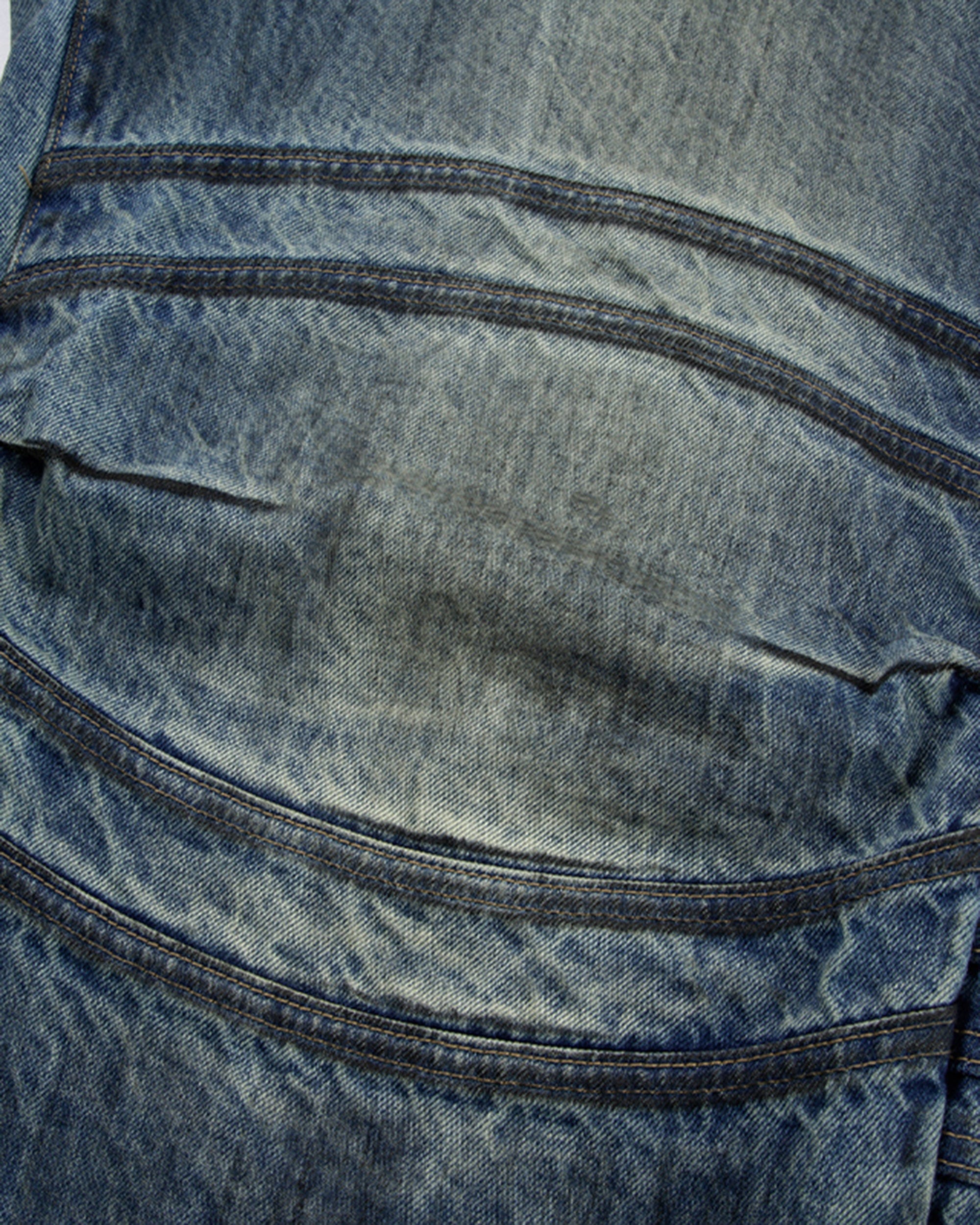 F2CE Retro Crinkled-Knee Washed Pants-Pants-S-Free Shipping Leatheretro