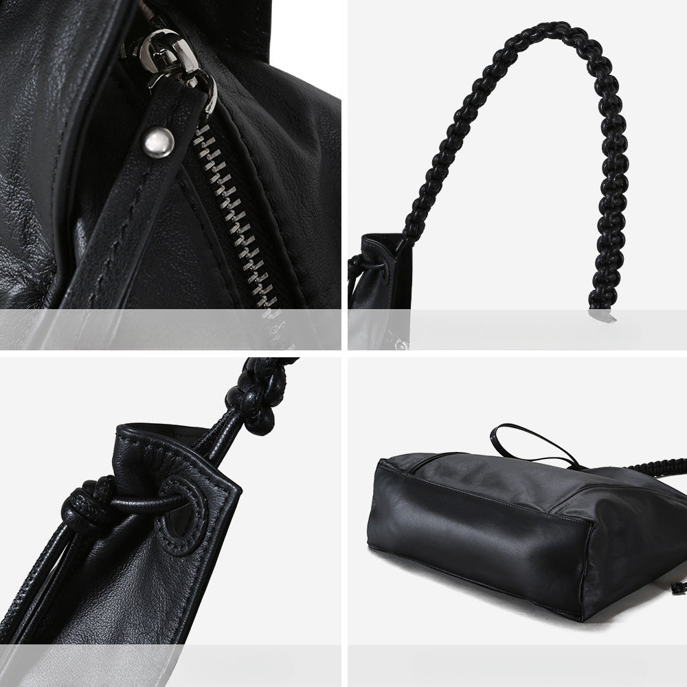 Vintage Minimalist Design Genuine Leather Spacious Capacity for Women-Handbags-A-Free Shipping Leatheretro