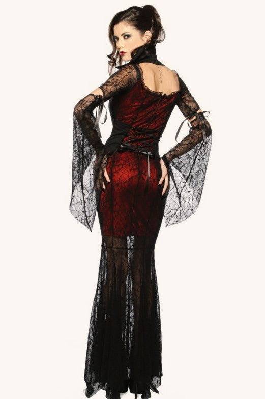 Vampire Witch Cosplay Maxi Dress Halloween Costume