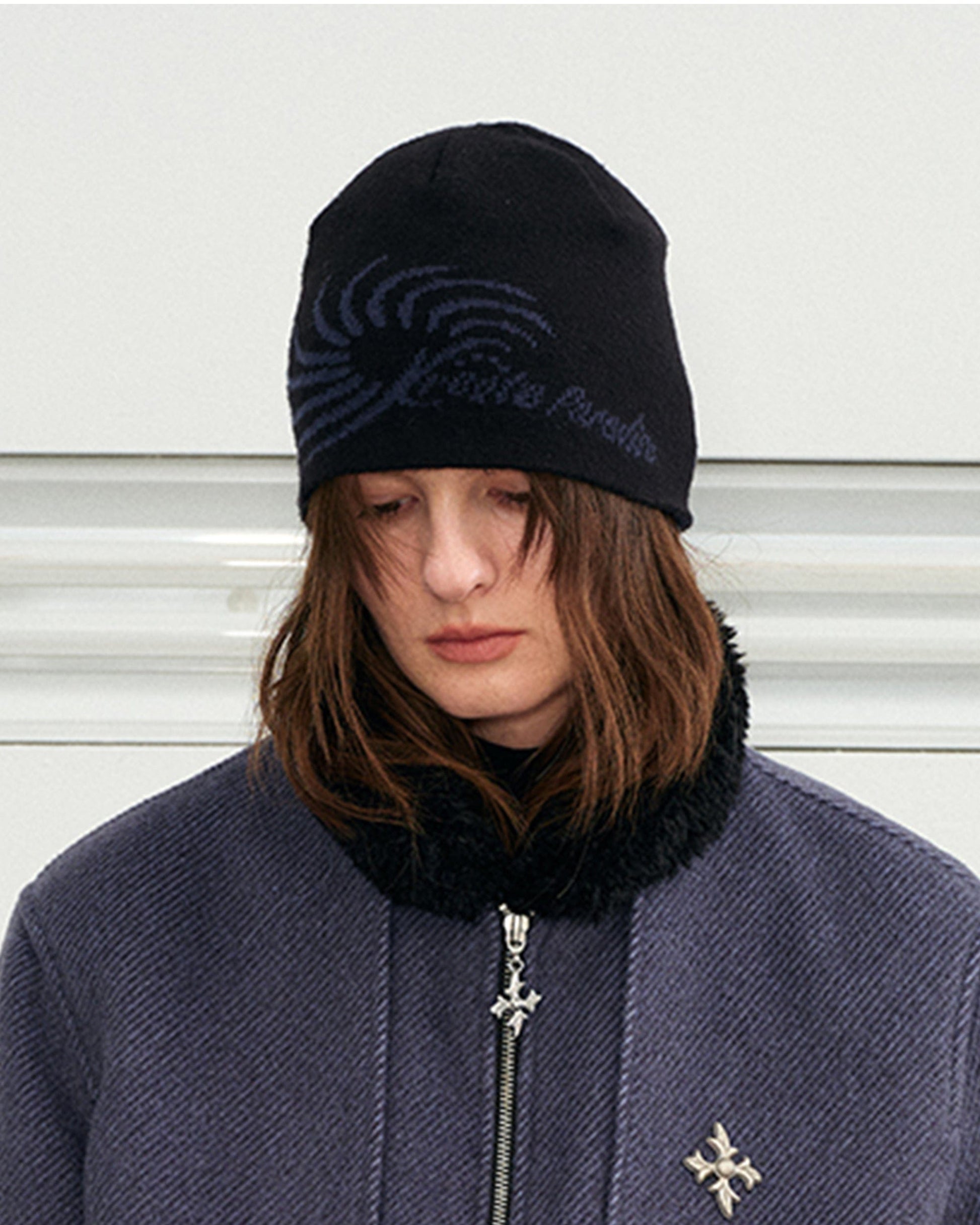 KREATE Knitted Logo Swirl Pattern Hat-Hat, Cap, Beanie-One Size-Free Shipping Leatheretro