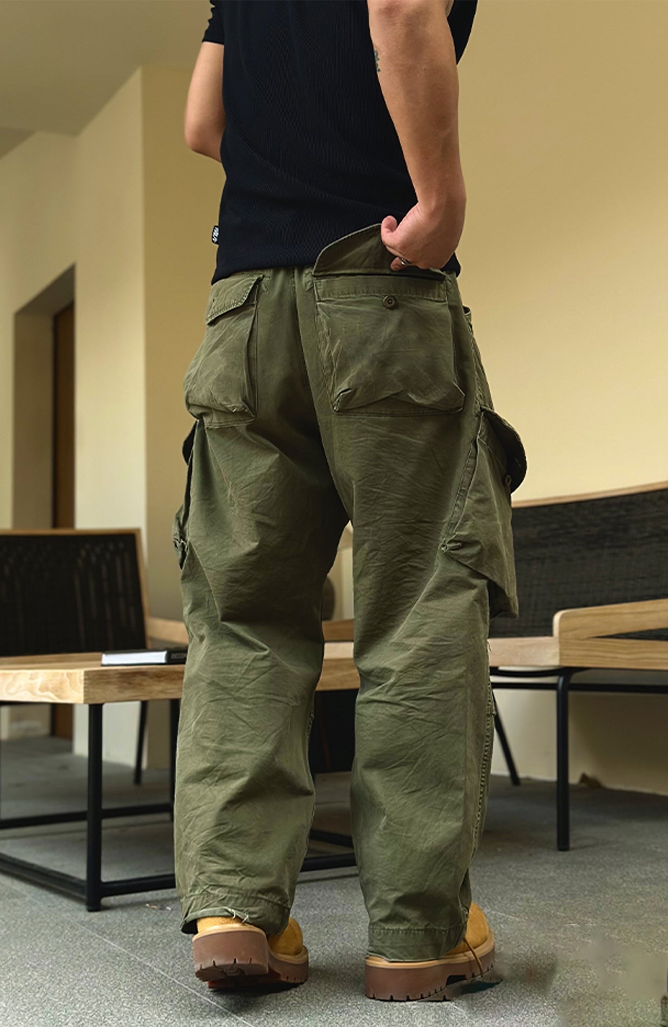 NEIGBORL Large Utility Pockets Cargo Pants-Pants-S-Blue-Free Shipping Leatheretro
