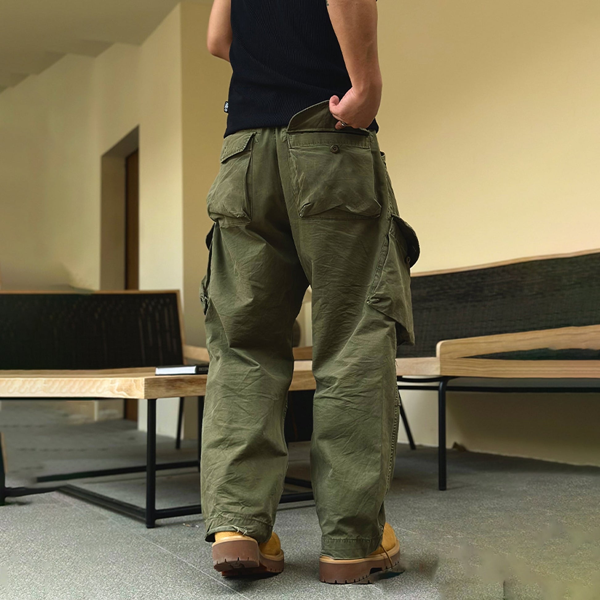NEIGBORL Large Utility Pockets Cargo Pants-Pants-S-Blue-Free Shipping Leatheretro