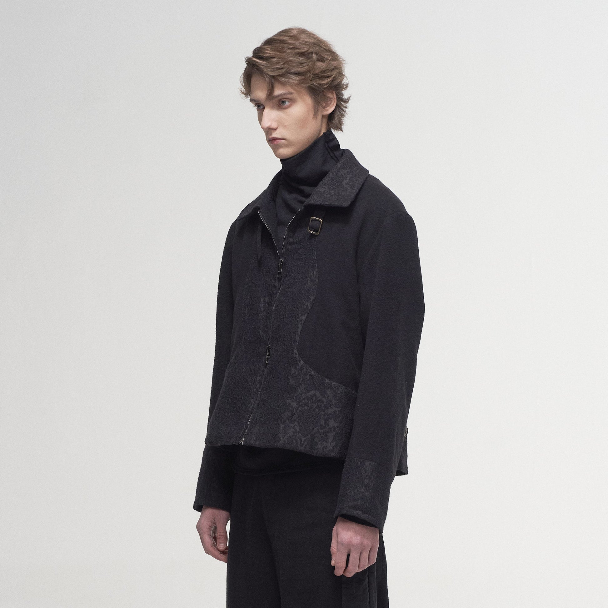 ILNya Nieternite Nifutur Jacquard Paneled Side Tab Jacket-Jacket-S(0)-Free Shipping Leatheretro