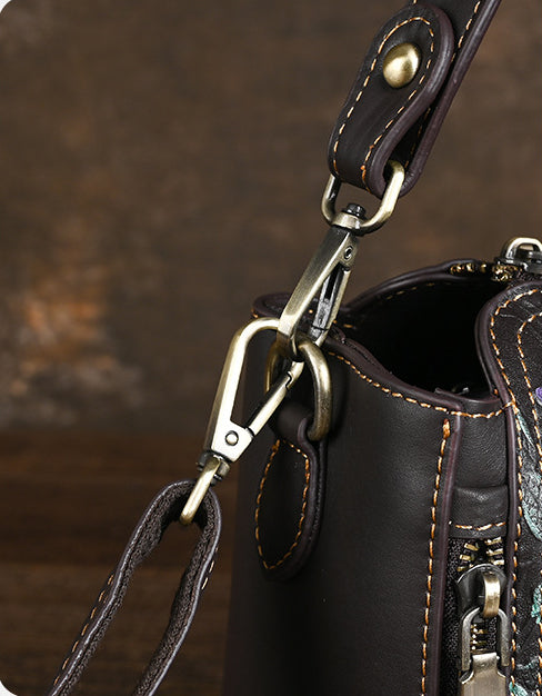 Vintage Crossbody Tote Bags for Mother-Tote Bags-Coffee-Free Shipping Leatheretro