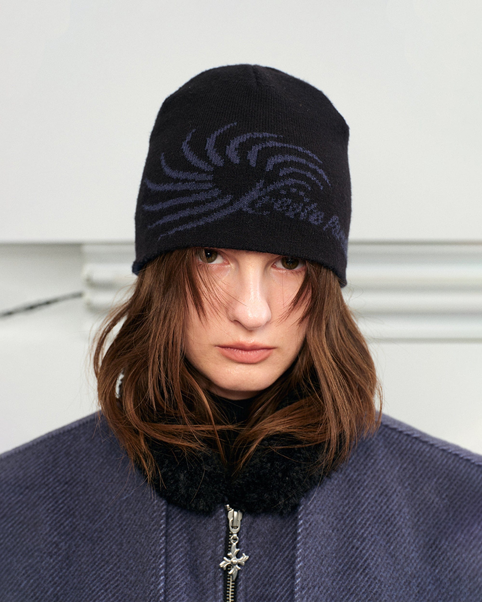 KREATE Knitted Logo Swirl Pattern Hat-Hat, Cap, Beanie-One Size-Free Shipping Leatheretro