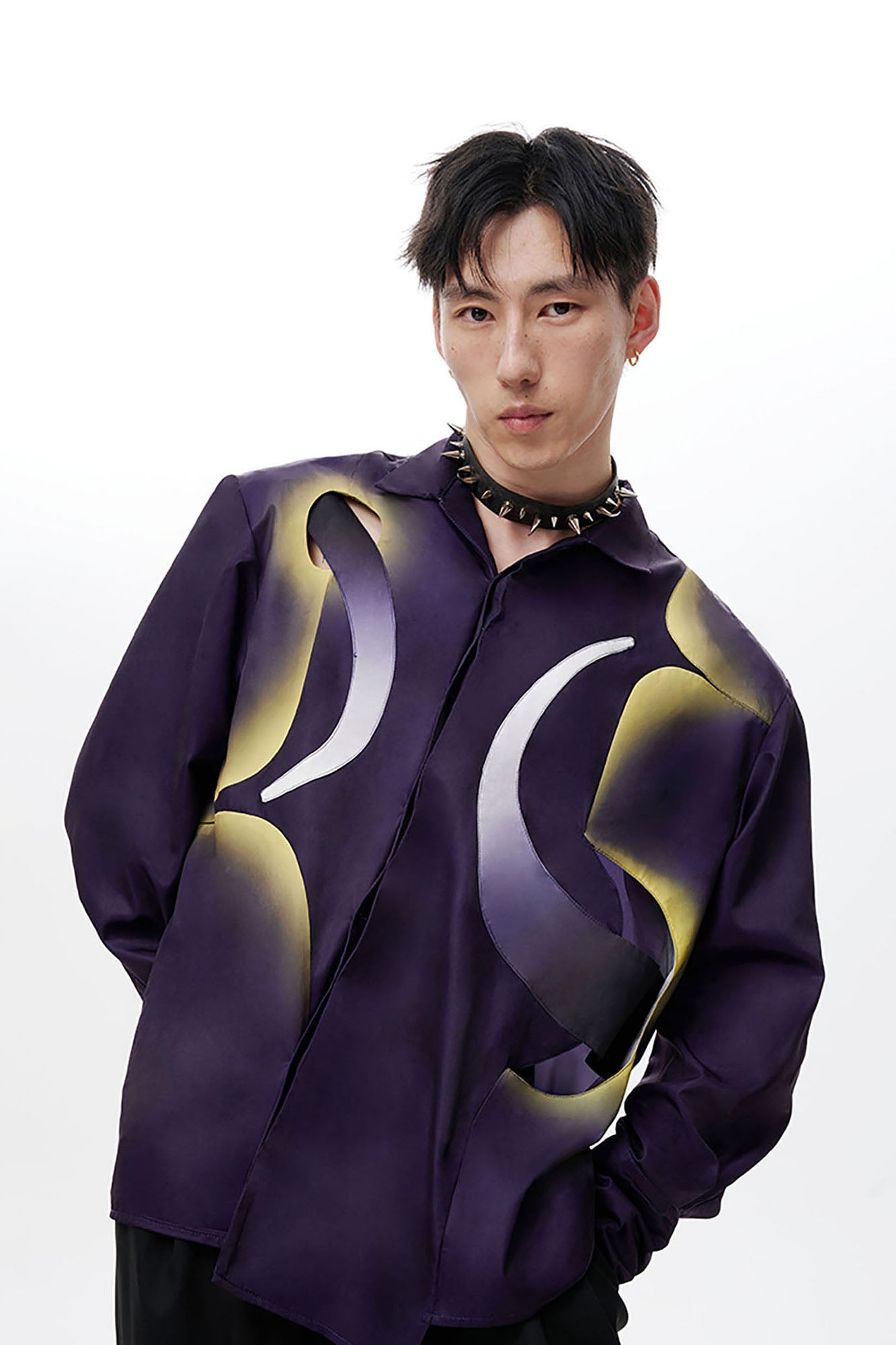 TUIMU Deconstructed Abstract Moon Star Shirt-Shirt-S-Long-Free Shipping Leatheretro