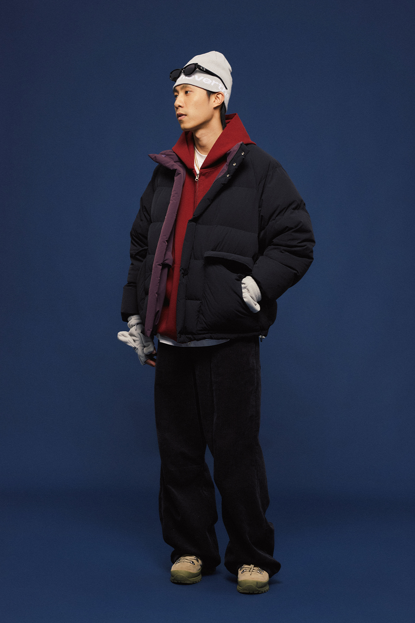 BANANA CLUB Corduroy Pleated Wide-Leg Trousers