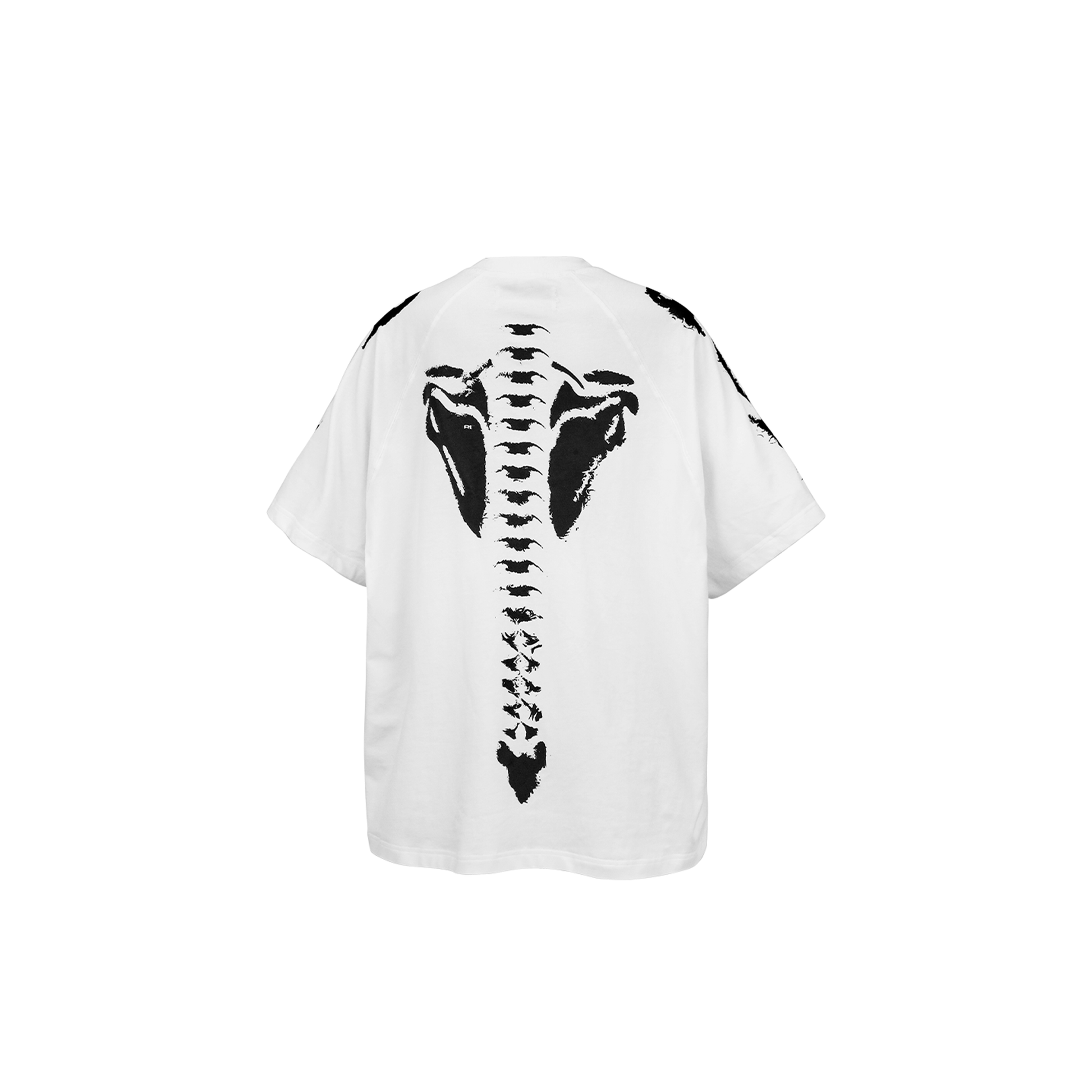RELABEL Distressed Skeleton Graphic Oversized T-Shirt-T Shirt-XS-White-Free Shipping Leatheretro