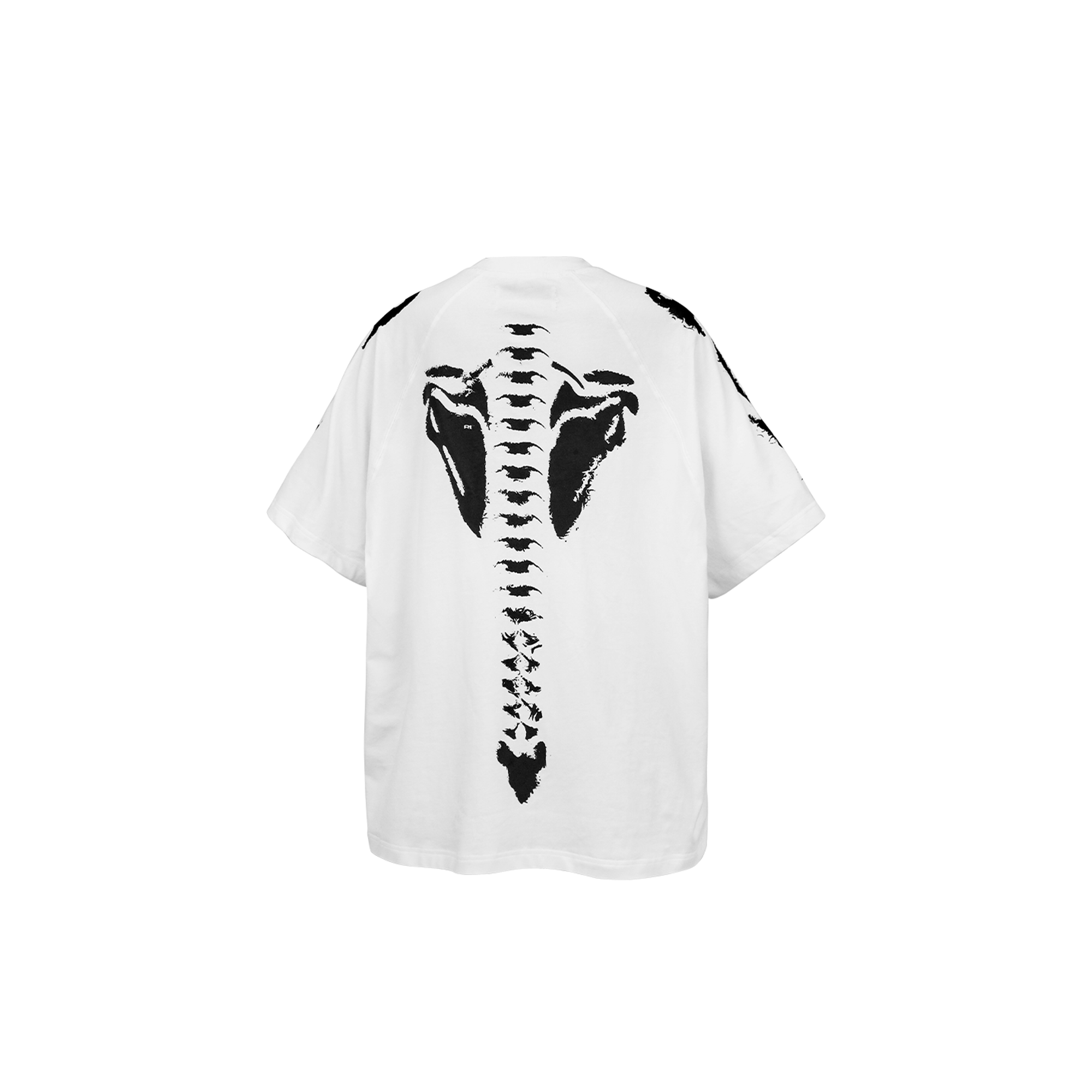 RELABEL Distressed Skeleton Graphic Oversized T-Shirt-T Shirt-XS-White-Free Shipping Leatheretro