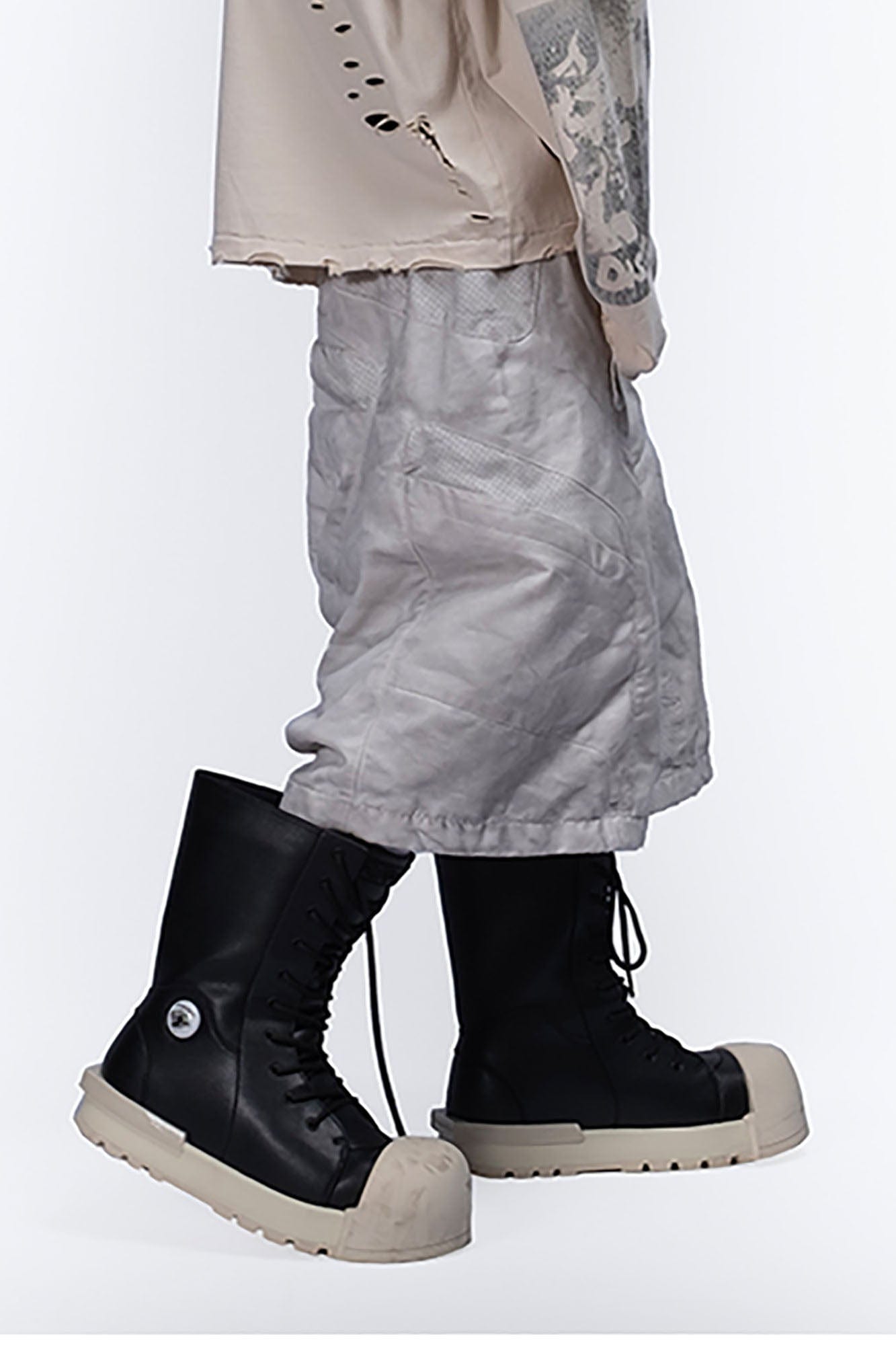 FVVO Multi-Panel Glossy Shorts-Shorts-S-Black-Free Shipping Leatheretro